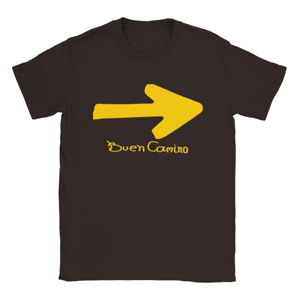 NWT Camino De‎ Santiago Men's Black T-Shirt with Yellow Arrow. Men size M